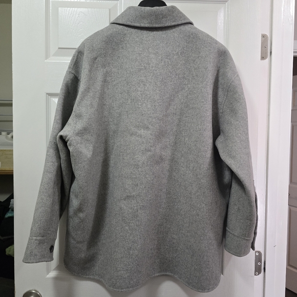 Banana Republic Gray Double Faced Shirt Jacket XL - Picture 7 of 12